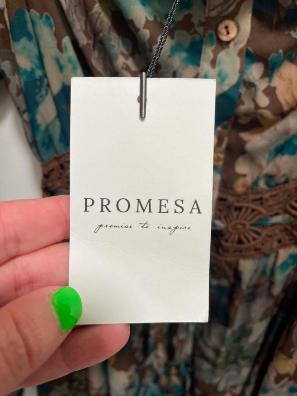 NWT Promesa Misty Meadow Floral Maxi Prairie Dress Sz M - Picture 5 of 10